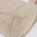 PRADA Tote Bag Canvas Beige Red Auth 199809-15