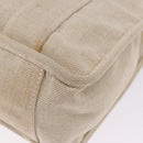 PRADA Tote Bag Canvas Beige Red Auth 199809-9