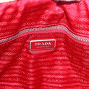 PRADA Tote Bag Canvas Beige Red Auth 199809-18