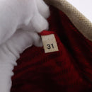 PRADA Tote Bag Canvas Beige Red Auth 199809-11