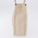 PRADA Tote Bag Canvas Beige Red Auth 199809-3