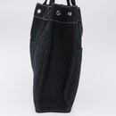 HERMES Fourre Tout MM Hand Bag Cotton Black Silver Auth 199811-4