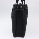 HERMES Fourre Tout MM Hand Bag Cotton Black Silver Auth 199811-5