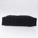 HERMES Fourre Tout MM Hand Bag Cotton Black Silver Auth 199811-9