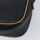 CELINE Shoulder Bag Leather Black Gold Auth 199823-12
