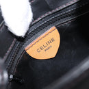 CELINE Shoulder Bag Leather Black Gold Auth 199823-17