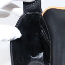CELINE Shoulder Bag Leather Black Gold Auth 199823-20