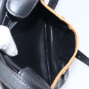 CELINE Shoulder Bag Leather Black Gold Auth 199823-23