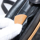 CELINE Shoulder Bag Leather Black Gold Auth 199823-24