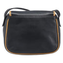 CELINE Shoulder Bag Leather Black Gold Auth 199823-3