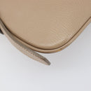 BURBERRY Nova Check Shoulder Bag Leather Beige Silver Auth 199824A-11