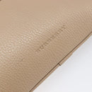 BURBERRY Nova Check Shoulder Bag Leather Beige Silver Auth 199824A-14