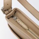 BURBERRY Nova Check Shoulder Bag Leather Beige Silver Auth 199824A-15