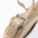 BURBERRY Nova Check Shoulder Bag Leather Beige Silver Auth 199824A-16