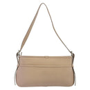 BURBERRY Nova Check Shoulder Bag Leather Beige Silver Auth 199824A-3