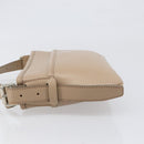 BURBERRY Nova Check Shoulder Bag Leather Beige Silver Auth 199824A-5