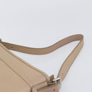 BURBERRY Nova Check Shoulder Bag Leather Beige Silver Auth 199824A-8