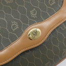 Christian Dior Honeycomb Canvas Shoulder Bag PVC Beige Gold Auth 199826A-17