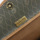 Christian Dior Honeycomb Canvas Shoulder Bag PVC Beige Gold Auth 199826A-11