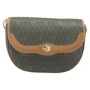 Christian Dior Honeycomb Canvas Shoulder Bag PVC Beige Gold Auth 199826A-13