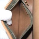 Christian Dior Honeycomb Canvas Shoulder Bag PVC Beige Gold Auth 199826A-21