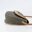 Christian Dior Honeycomb Canvas Shoulder Bag PVC Beige Gold Auth 199826A-3