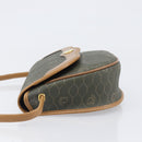 Christian Dior Honeycomb Canvas Shoulder Bag PVC Beige Gold Auth 199826A-4