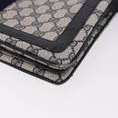 GUCCI GG Supreme Sherry Line Shoulder Bag PVC Navy Gold Auth 199828-14