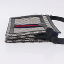 GUCCI GG Supreme Sherry Line Shoulder Bag PVC Navy Gold Auth 199828-3