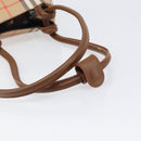 Burberrys Nova Check Shoulder Bag Canvas Beige Gold Auth 199830A-11