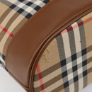Burberrys Nova Check Shoulder Bag Canvas Beige Gold Auth 199830A-14