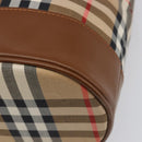 Burberrys Nova Check Shoulder Bag Canvas Beige Gold Auth 199830A-15