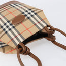 Burberrys Nova Check Shoulder Bag Canvas Beige Gold Auth 199830A-6