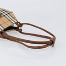 Burberrys Nova Check Shoulder Bag Canvas Beige Gold Auth 199830A-7