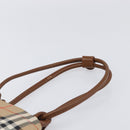 Burberrys Nova Check Shoulder Bag Canvas Beige Gold Auth 199830A-8