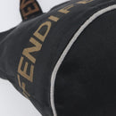 FENDI Hand Bag Canvas Black Brown Auth 199832-16