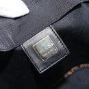FENDI Hand Bag Canvas Black Brown Auth 199832-10