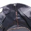 FENDI Hand Bag Canvas Black Brown Auth 199832-17