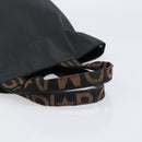 FENDI Hand Bag Canvas Black Brown Auth 199832-7