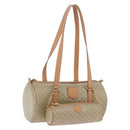 CELINE Macadam Canvas Shoulder Bag PVC Beige Gold Auth 199837V-1
