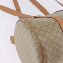 CELINE Macadam Canvas Shoulder Bag PVC Beige Gold Auth 199837V-16