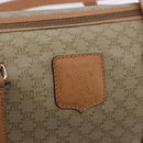 CELINE Macadam Canvas Shoulder Bag PVC Beige Gold Auth 199837V-18