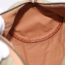 CELINE Macadam Canvas Shoulder Bag PVC Beige Gold Auth 199837V-19