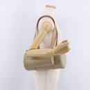 CELINE Macadam Canvas Shoulder Bag PVC Beige Gold Auth 199837V-26