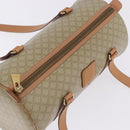 CELINE Macadam Canvas Shoulder Bag PVC Beige Gold Auth 199837V-6