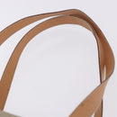 CELINE Macadam Canvas Shoulder Bag PVC Beige Gold Auth 199837V-14