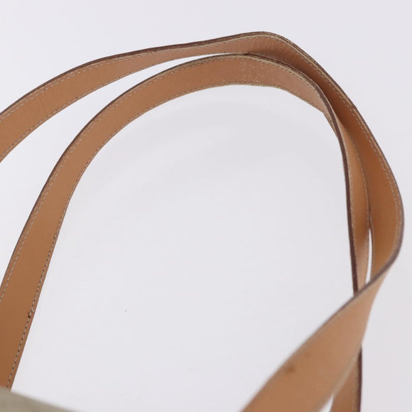 CELINE Macadam Canvas Shoulder Bag PVC Beige Gold Auth 199837V