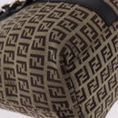 FENDI Zucchino Canvas Tote Bag Beige Gold Auth 199839V-9
