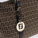 FENDI Zucchino Canvas Tote Bag Beige Gold Auth 199839V-17