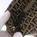 FENDI Zucchino Canvas Tote Bag Beige Gold Auth 199839V-10